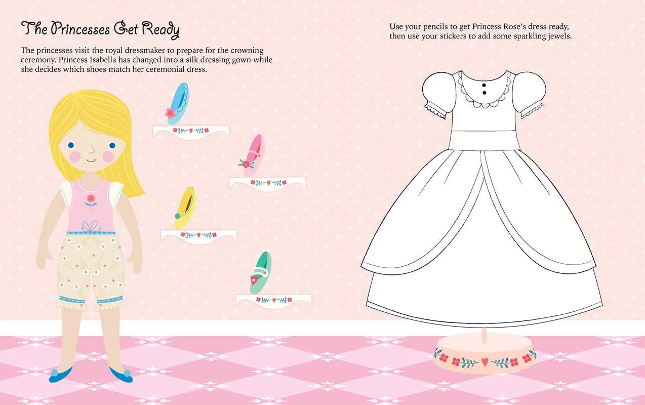 Princesses: Dress-Up Sticker Book by