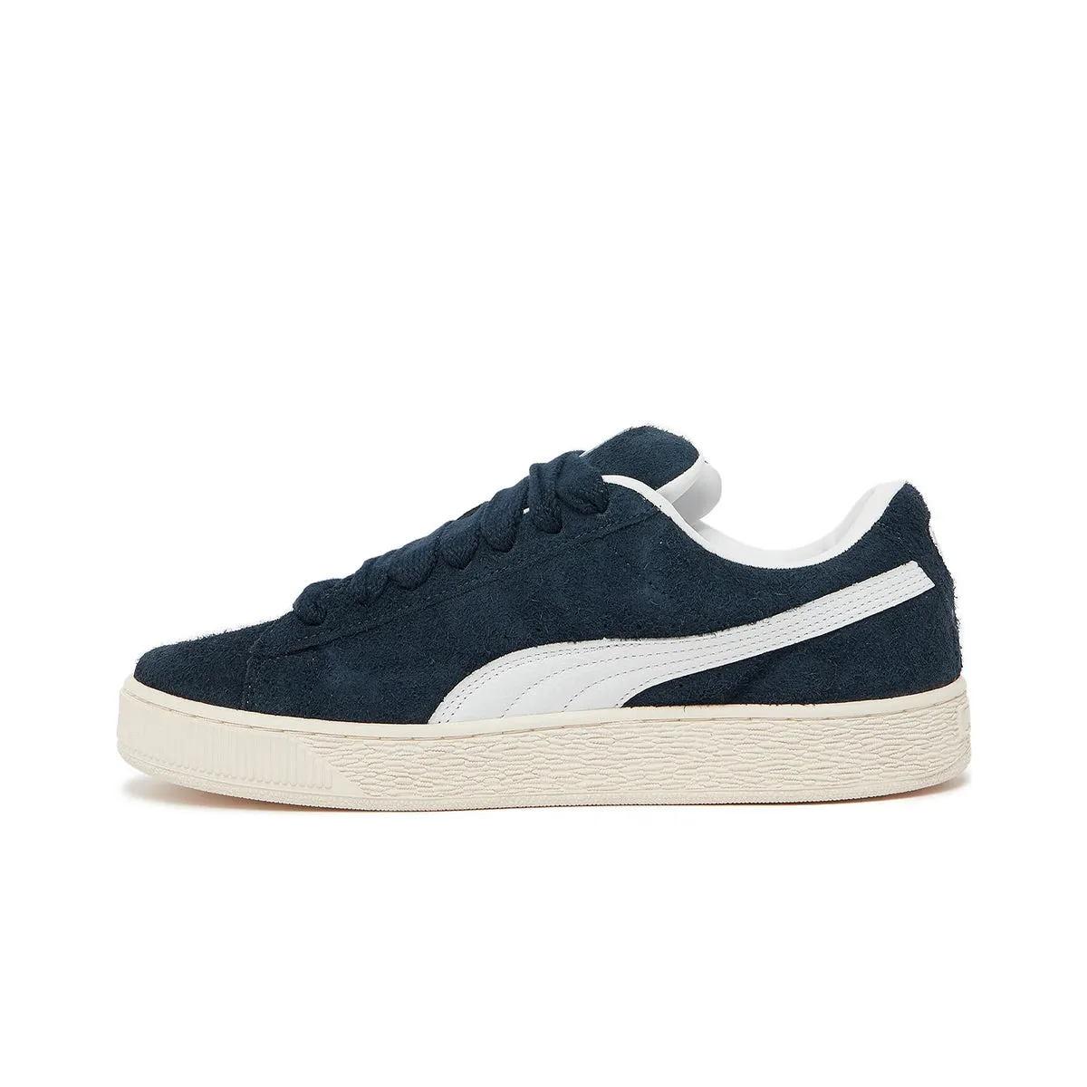 Puma Mens Suede XL Hairy Athletic Shoes 397241-01 Club Navy/Frosted Ivory