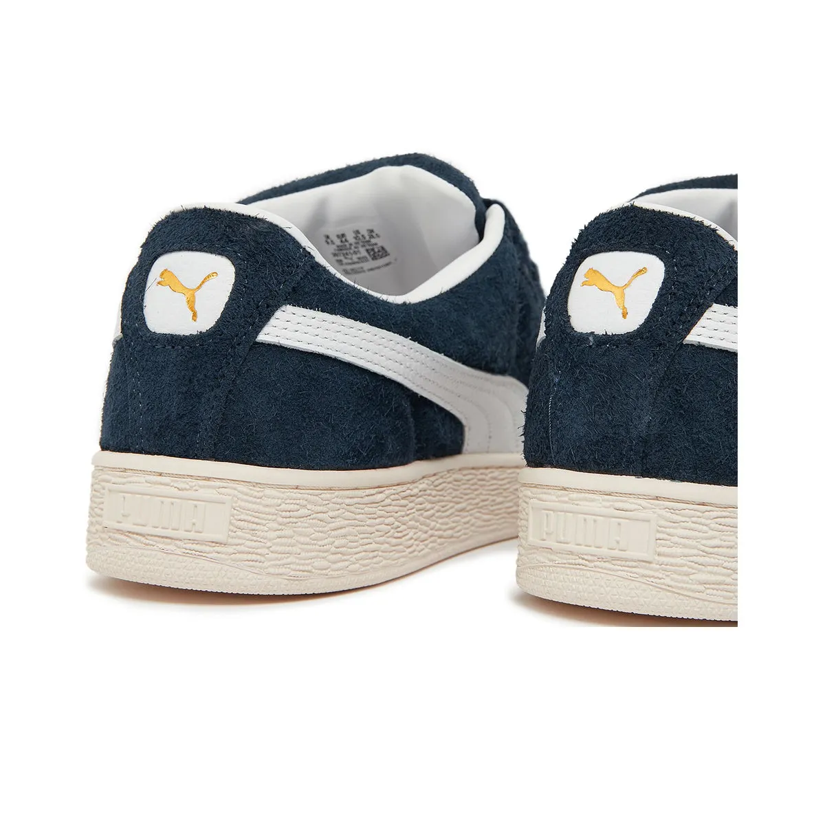 Puma Mens Suede XL Hairy Athletic Shoes 397241-01 Club Navy/Frosted Ivory