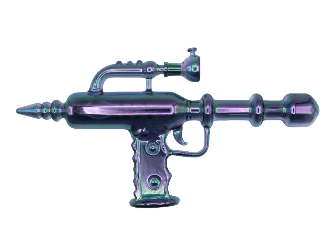 Raygun Glass Water Pipe (PLATINUM)