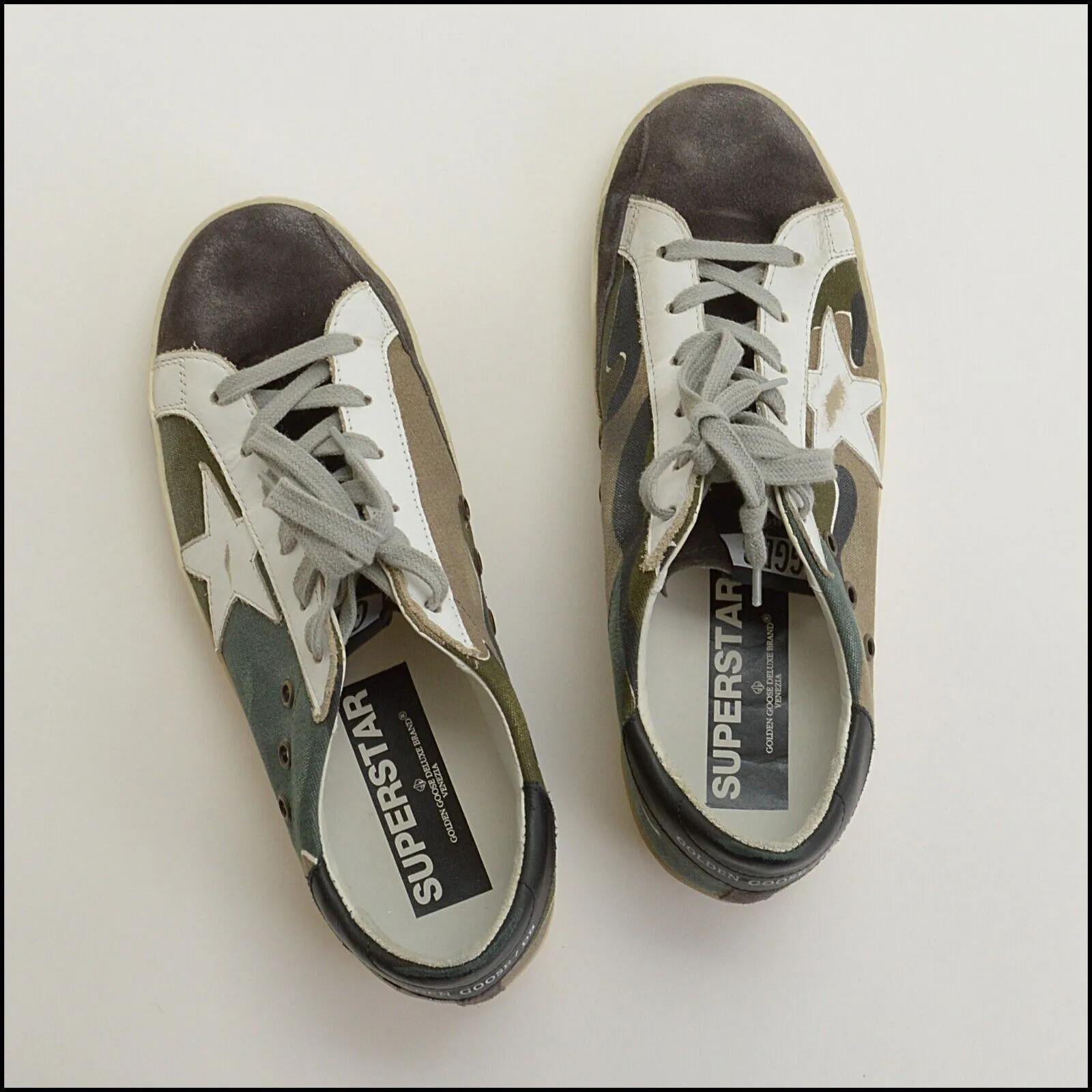 RDC13776 Authentic GOLDEN GOOSE Camo Superstar Sneakers