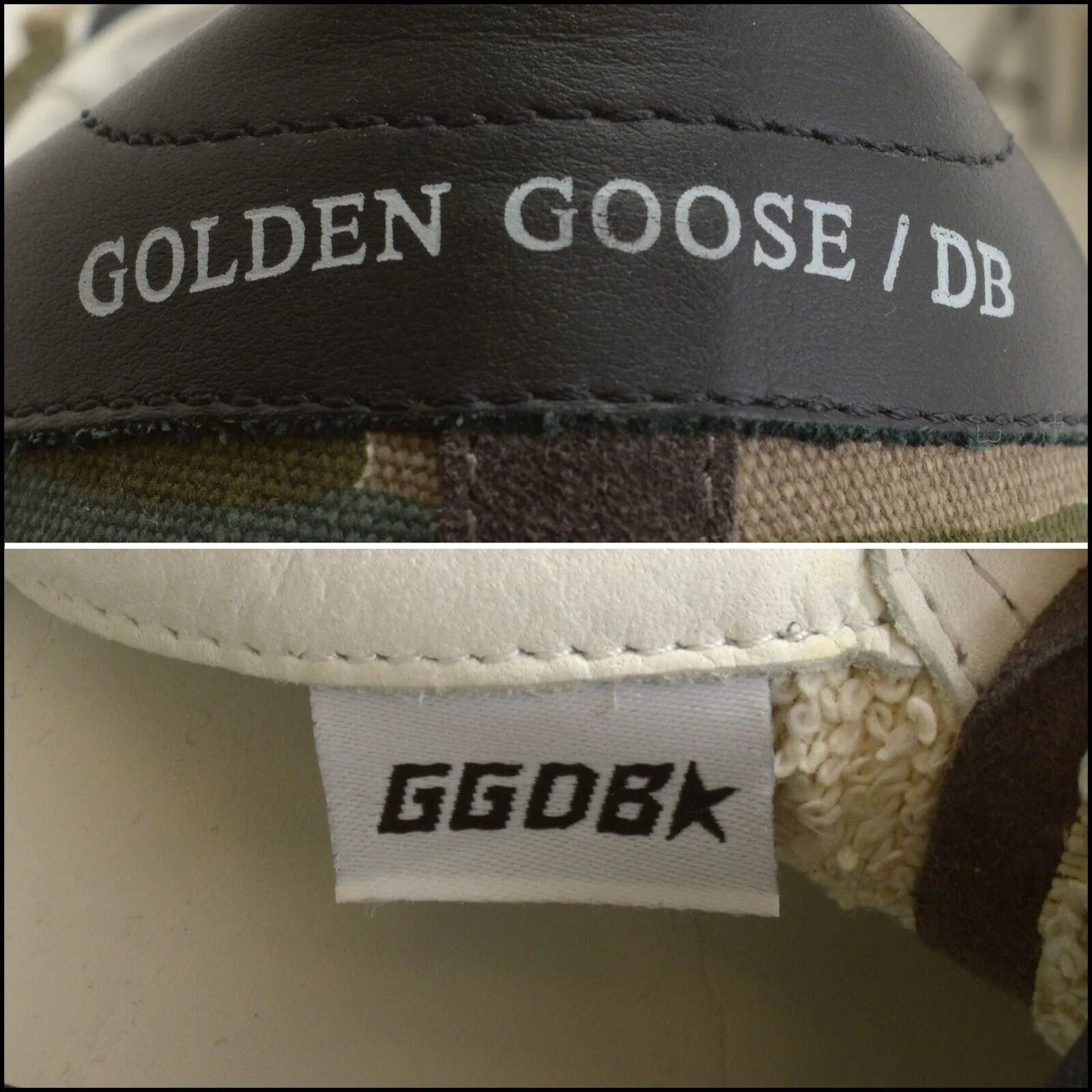 RDC13776 Authentic GOLDEN GOOSE Camo Superstar Sneakers
