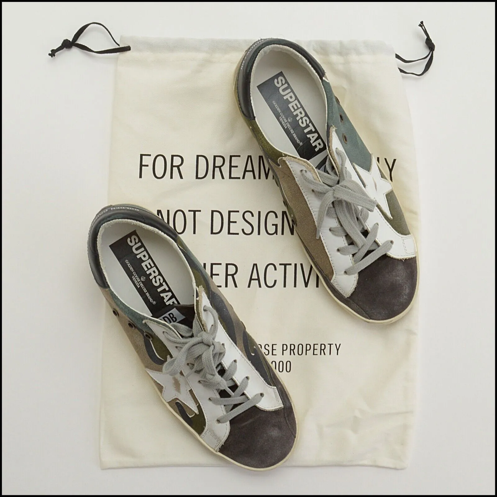 RDC13776 Authentic GOLDEN GOOSE Camo Superstar Sneakers