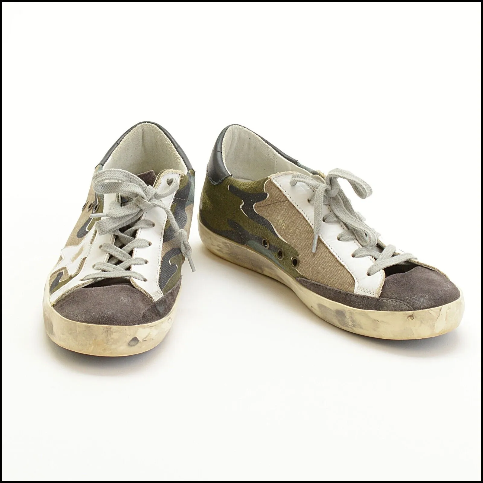 RDC13776 Authentic GOLDEN GOOSE Camo Superstar Sneakers
