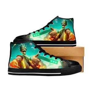 Rick and Morty Cartoon Dragon Ball Shoes High Top Sneakers for Kids and Adults