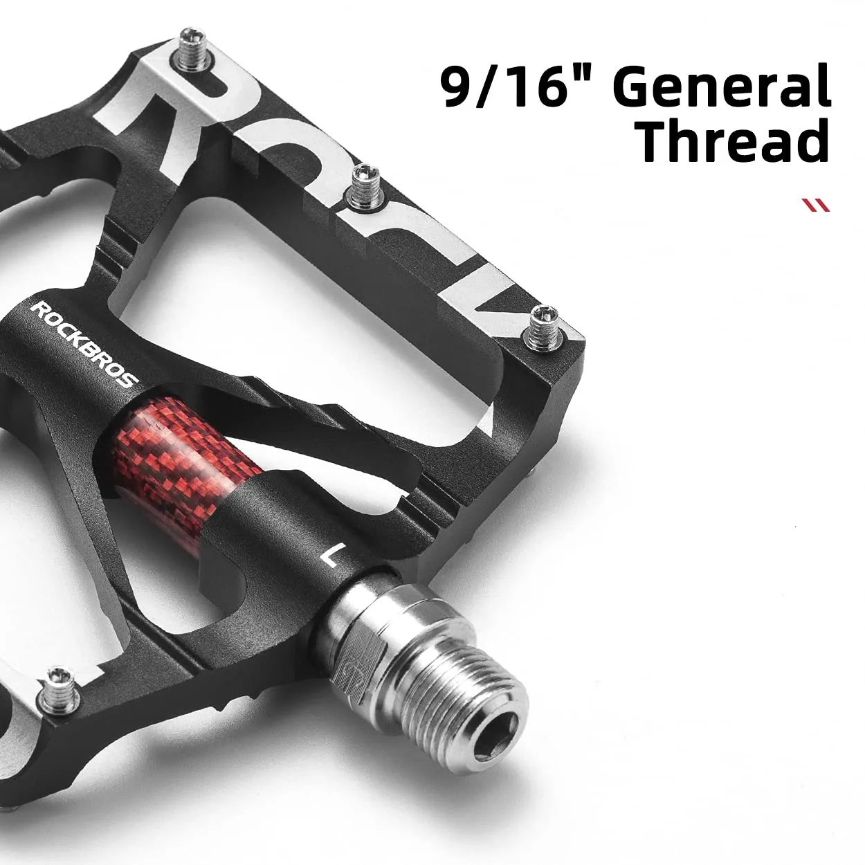 ROCKBROS Bicycle Pedals 9/16 Mountain Bike Pedals Aluminium (Pair)
