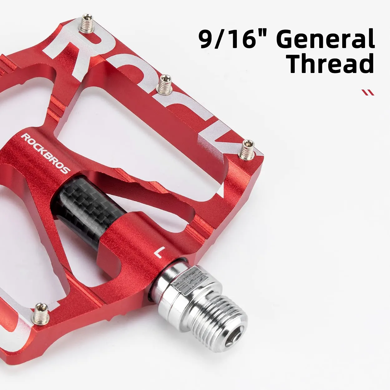 ROCKBROS Bicycle Pedals 9/16 Mountain Bike Pedals Aluminium (Pair)