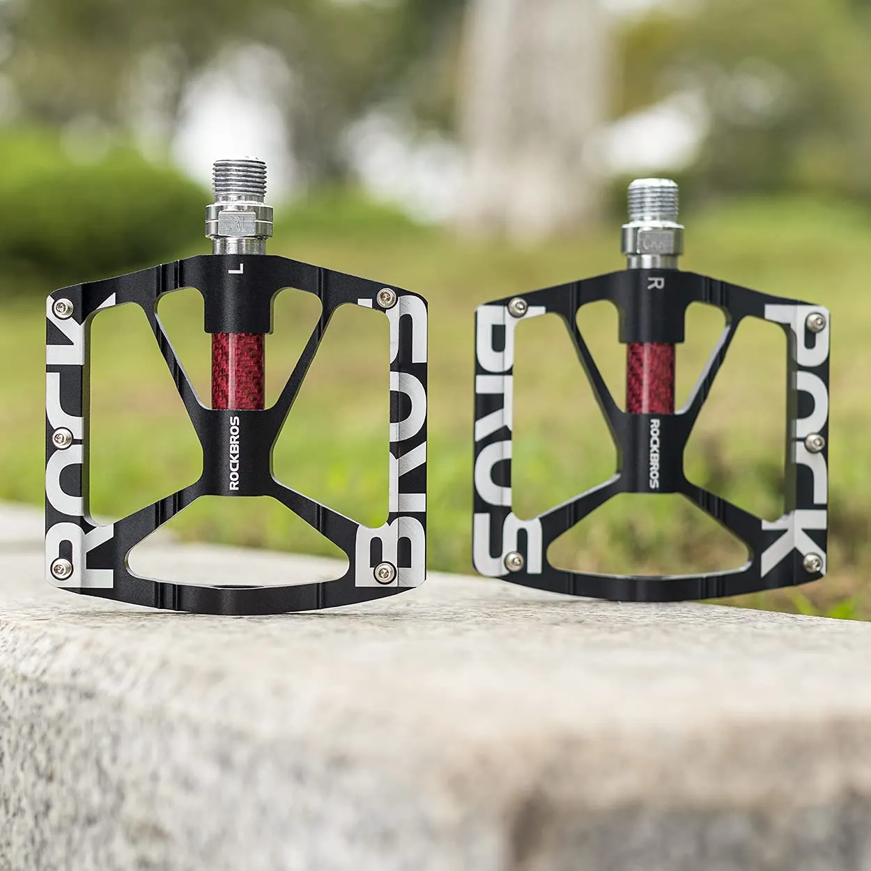 ROCKBROS Bicycle Pedals 9/16 Mountain Bike Pedals Aluminium (Pair)
