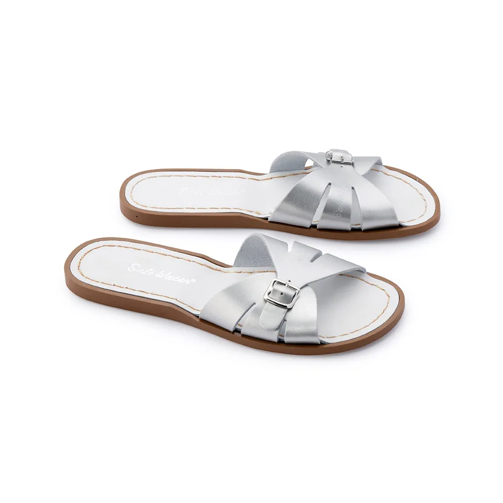 Salt Water Classic Slide Shoes Silver