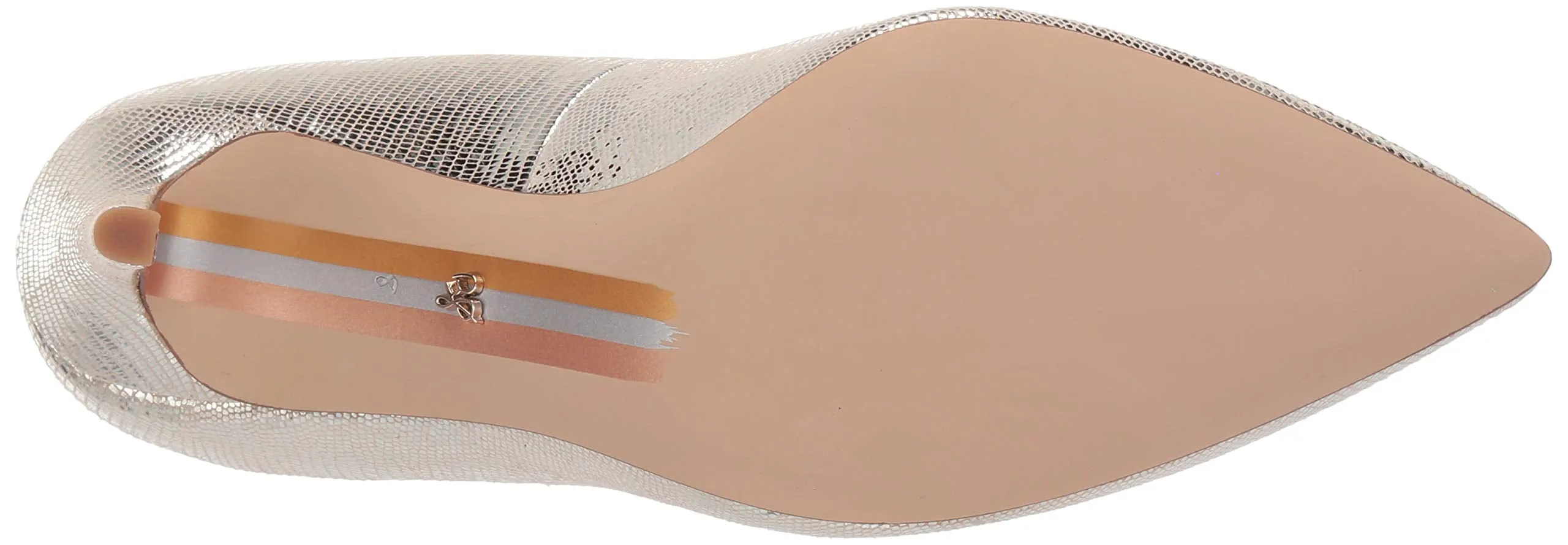 Sam Edelman Women's Hazel Pump Gold Lizard High Heel Pointed Toe Pumps