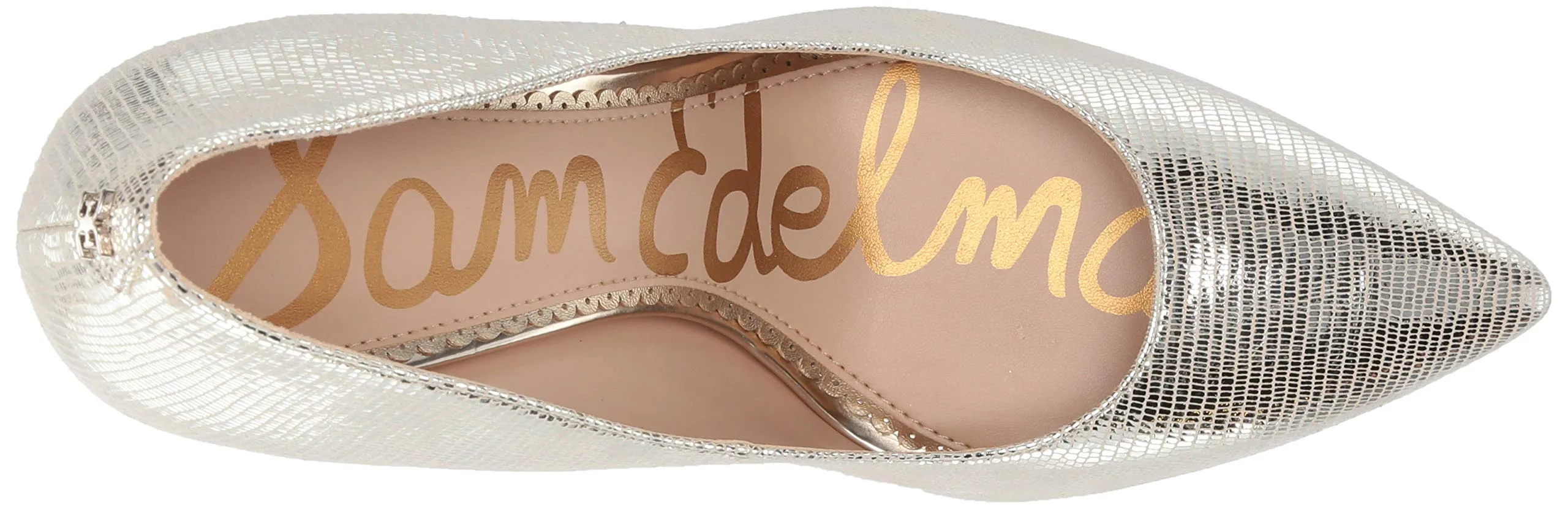 Sam Edelman Women's Hazel Pump Gold Lizard High Heel Pointed Toe Pumps