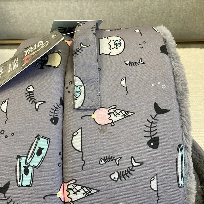 SAMPLE SALE: Moggy Treats Grey Hooded Pet House