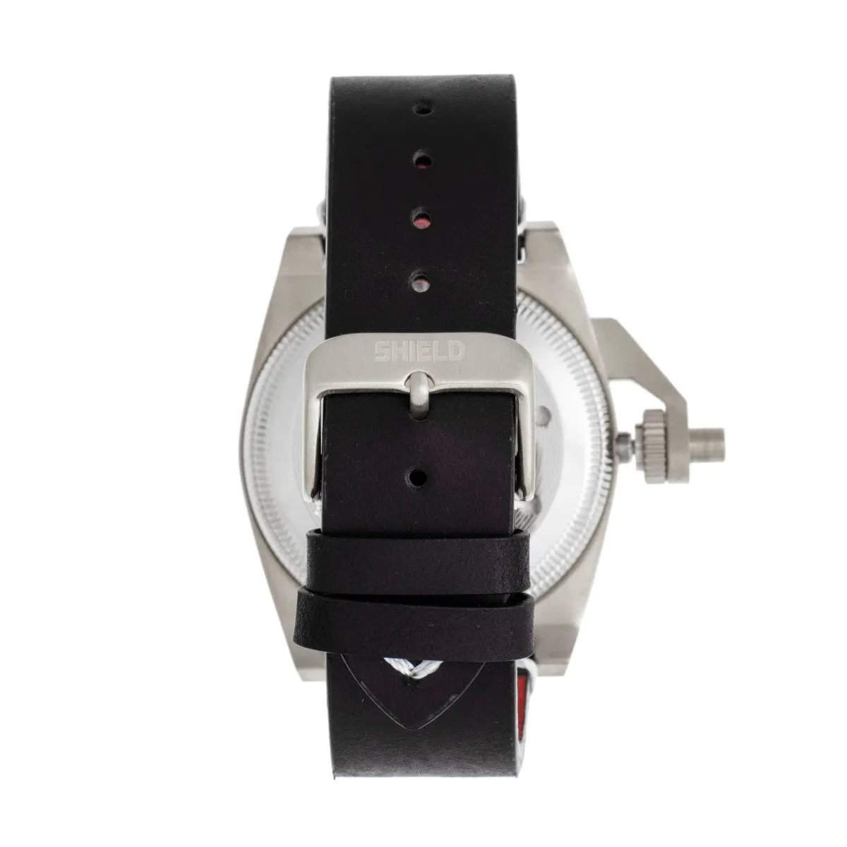 Shield Pascal Leather-Band Men's Diver Watch