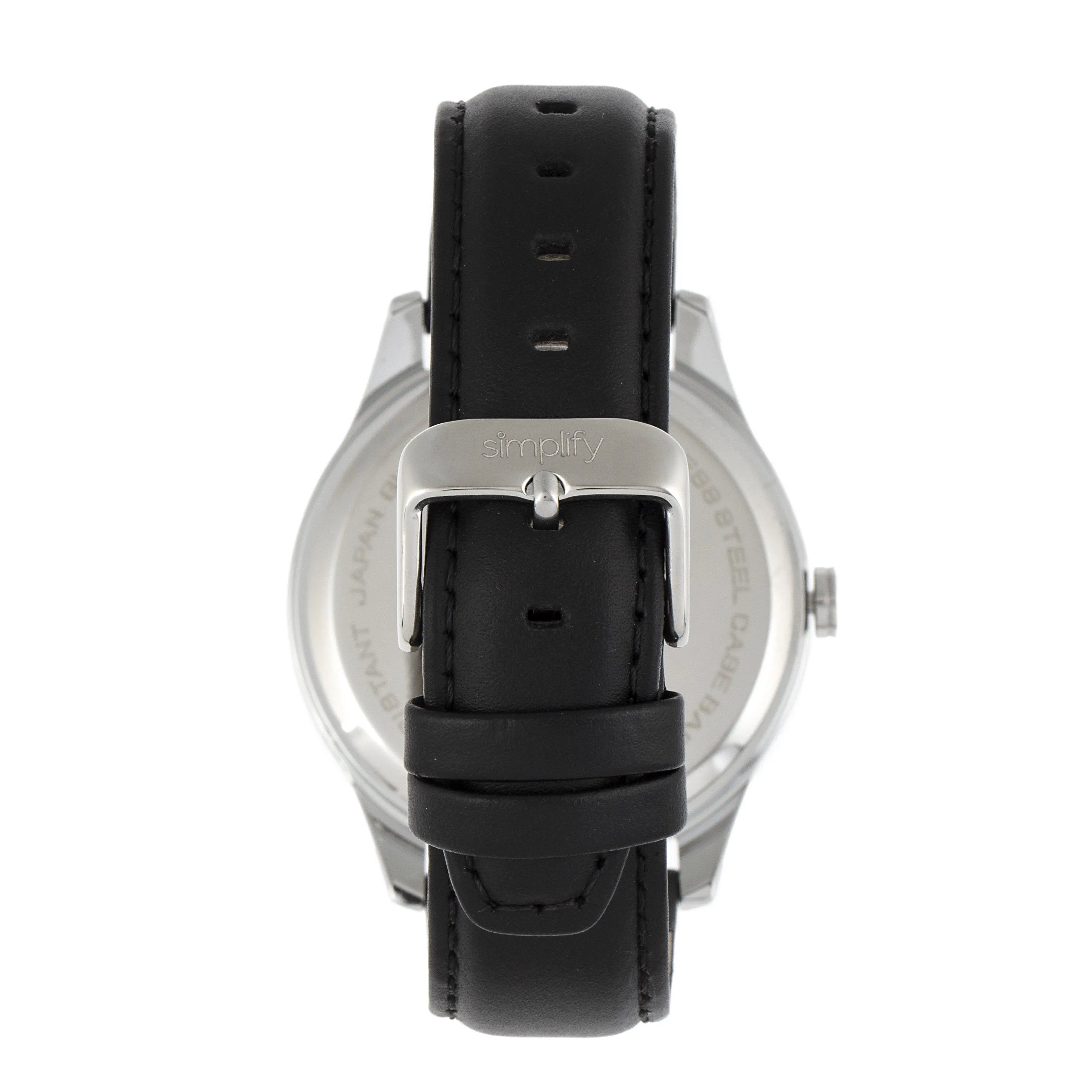 Simplify The 6600 Series Leather-Band Watch
