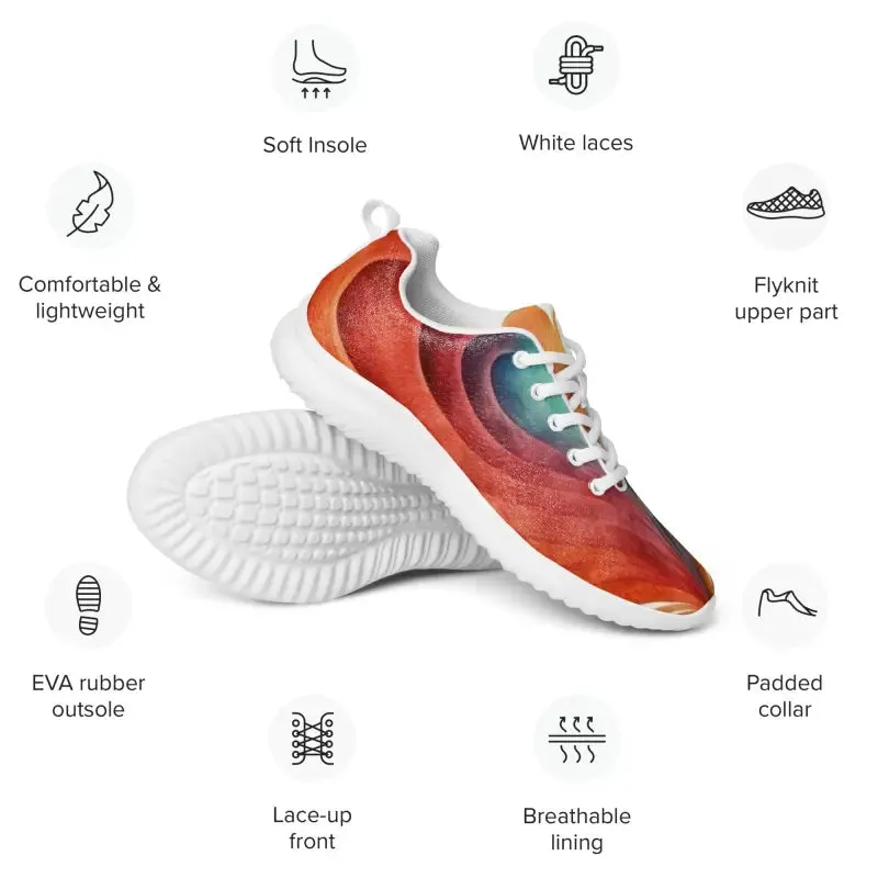 Soar in Style Bright Pattern Women's Athletic Shoes