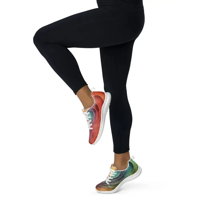 Soar in Style Bright Pattern Women's Athletic Shoes
