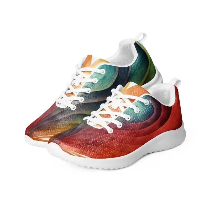 Soar in Style Bright Pattern Women's Athletic Shoes