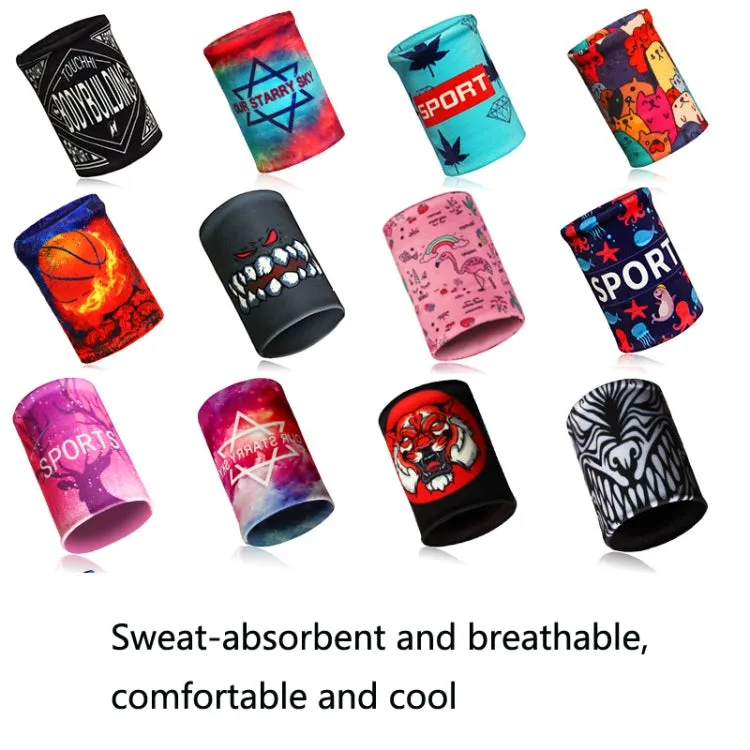 Sports Fitness Elastic Wristbands Absorbing Sweat Playing Ball Riding Wiping Sweat Cold Wristbands, Specification: M(Ocean City)