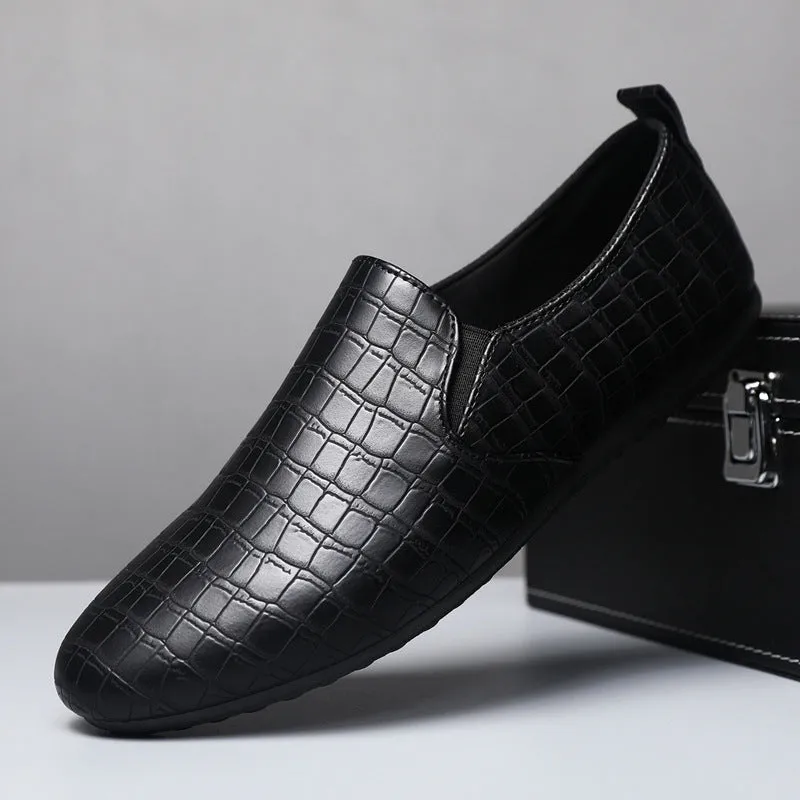 Spring Doudou Shoes Men's Shoes Men's Casual Shoes Tide Shoes Lazy Shoes Sleeve Society One Pedal Leather Shoes Glossy