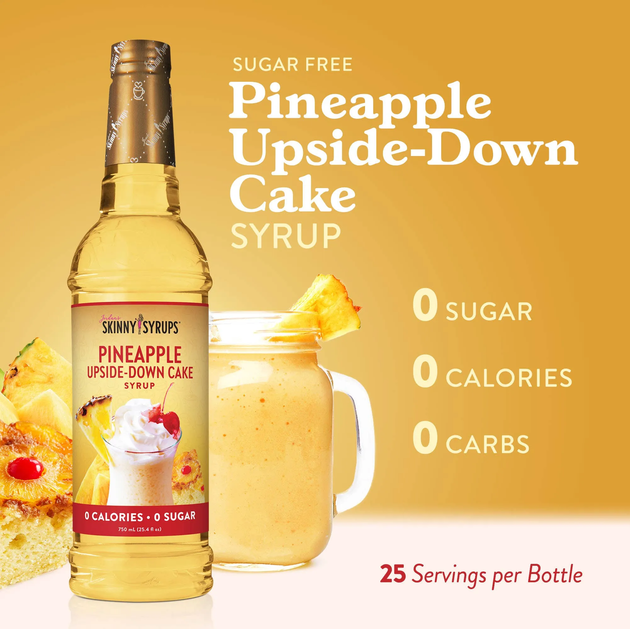 Sugar Free Pineapple Upside Down Cake Syrup Jordan's Skinny Mixes