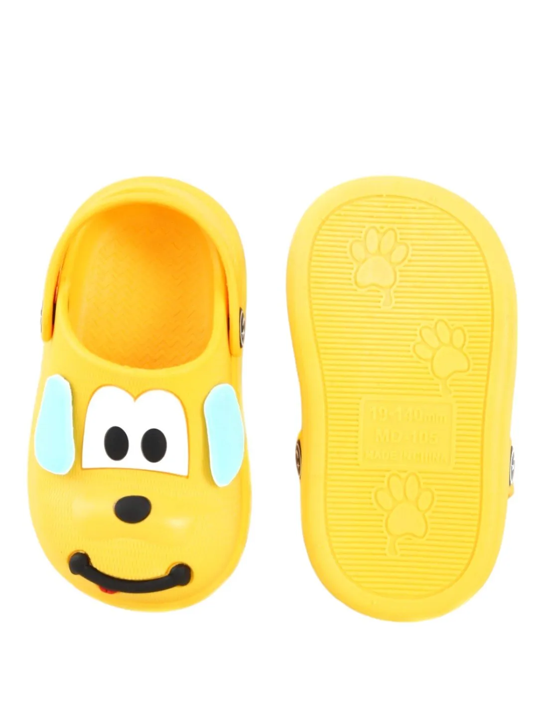 Sunny Paws Puppy Pattern Clogs for Boys - Sunshine Yellow