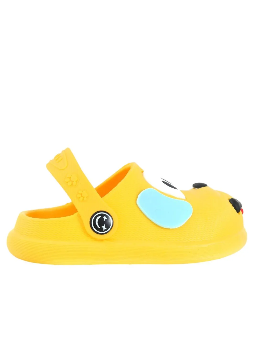 Sunny Paws Puppy Pattern Clogs for Boys - Sunshine Yellow