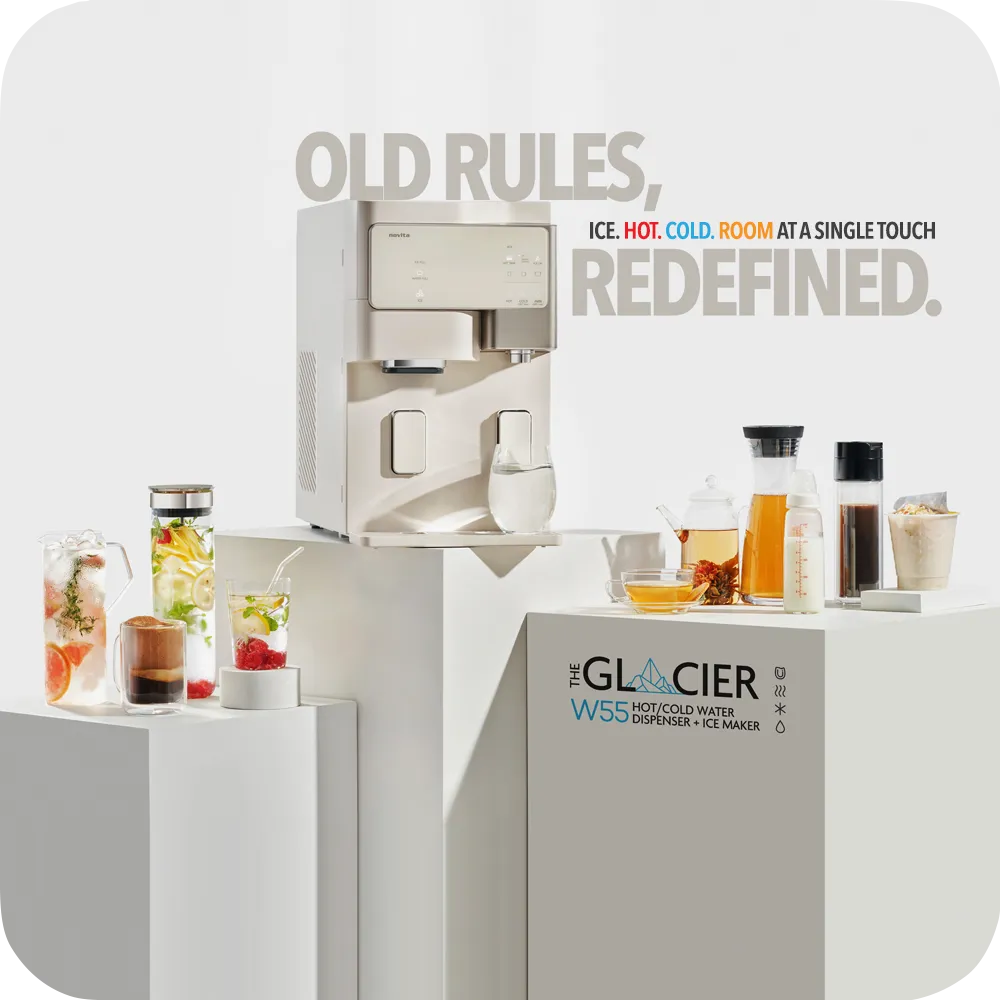 The Glacier W55 Hot/Cold Water Dispenser   Ice Maker (with Standard 2 Years Filters and 2 Years Warranty)