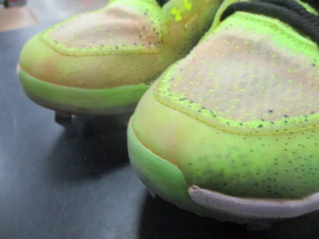 Used Under Armour Green Bryce Harper Metal Baseball Cleats Size 7