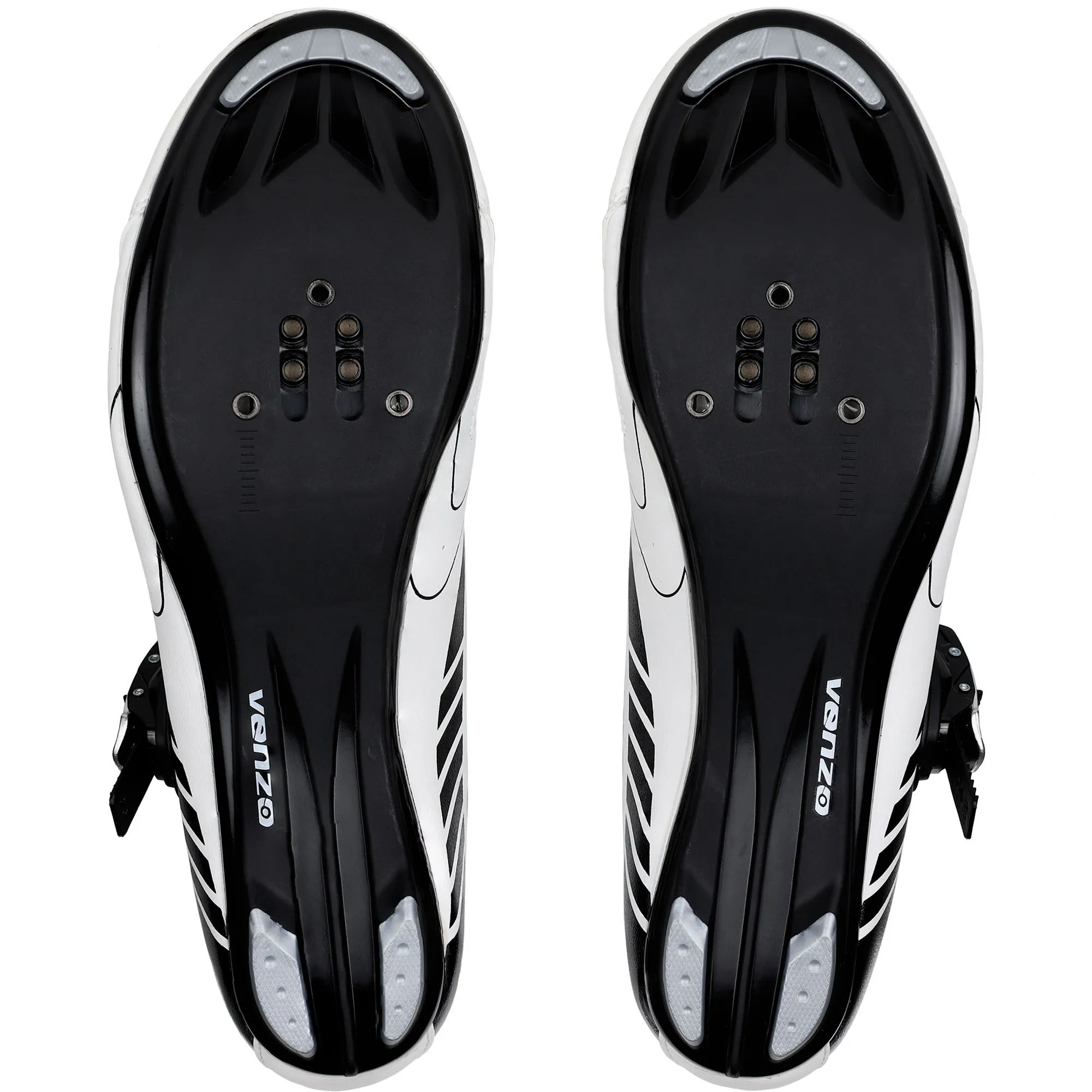 Venzo RX Road Bike Compatible with  SPD SL Look Cycling Shoes and Look Delta Indoor Cleats White Size 38