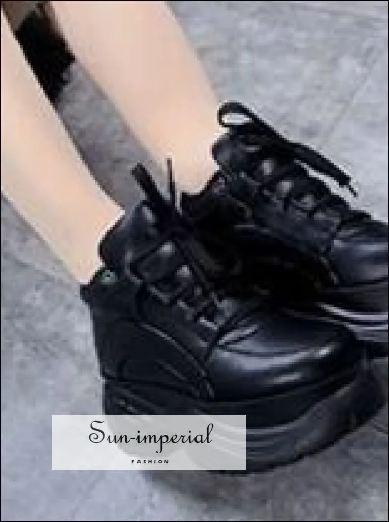 Women Sneakers Platform Sneakers Chunky Causal Shoes Leather Sports Shoes