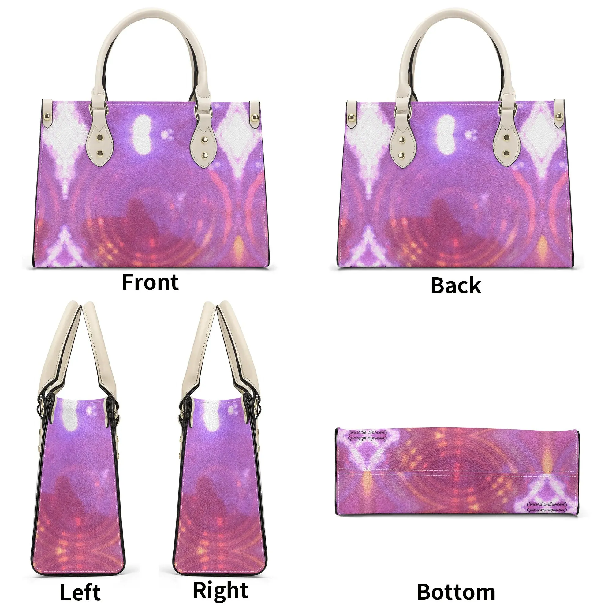 Womens PU Handbag - Pink - Designed by Concordia