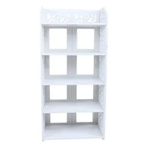 Yosooo 3/4/5 Tier Utility Shoe Rack Shelf Wood Storage Free Standing Shoe Organizer Stand Shelf Decoration Home Multifunctional (5 tire)