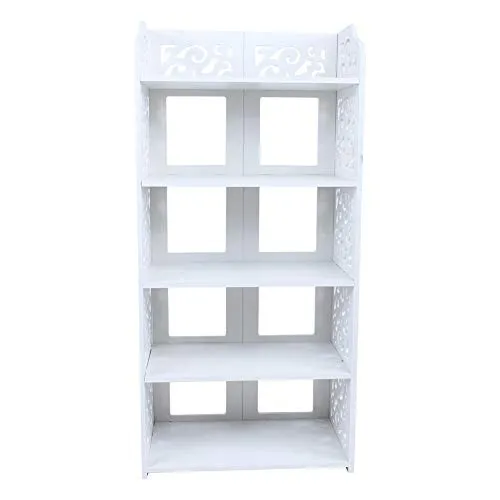 Yosooo 3/4/5 Tier Utility Shoe Rack Shelf Wood Storage Free Standing Shoe Organizer Stand Shelf Decoration Home Multifunctional (5 tire)